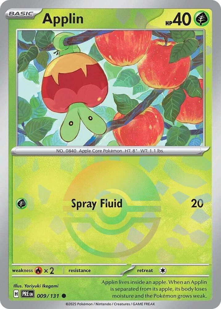 Applin 009 (Poke Ball Holo) - Prismatic Evolutions (PRE)