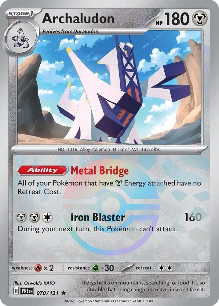 Archaludon 070 (Poke Ball Holo) - Prismatic Evolutions (PRE)