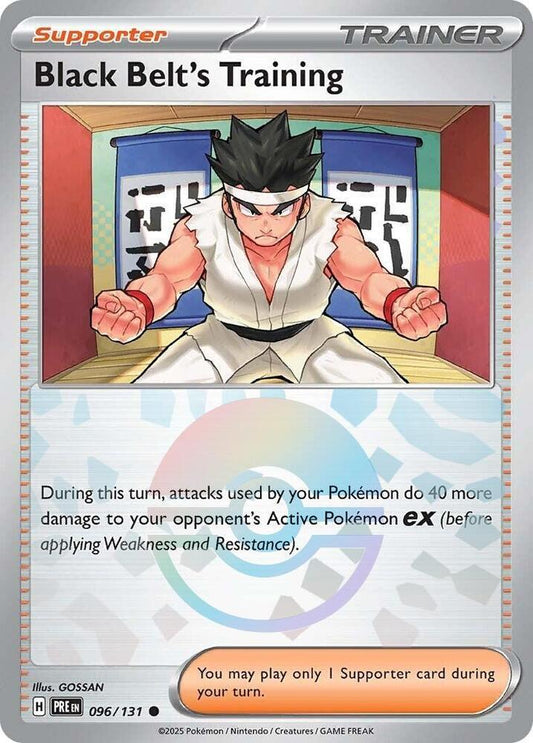 Black Belt's Training 096 (Poke Ball Holo) - Prismatic Evolutions (PRE)
