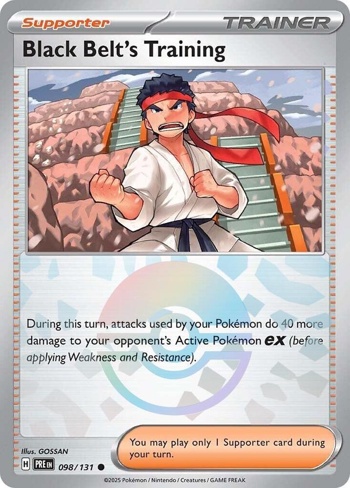 Black Belt's Training 098 (Poke Ball Holo) - Prismatic Evolutions (PRE)